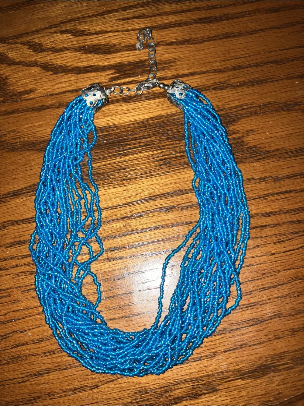 Beaded Multi-Strand Necklace - Blue